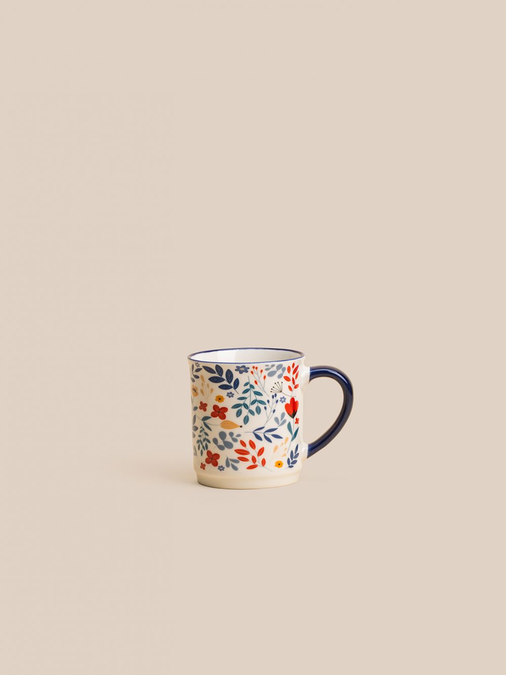 ספל שתיה חמה פרחים 340ML