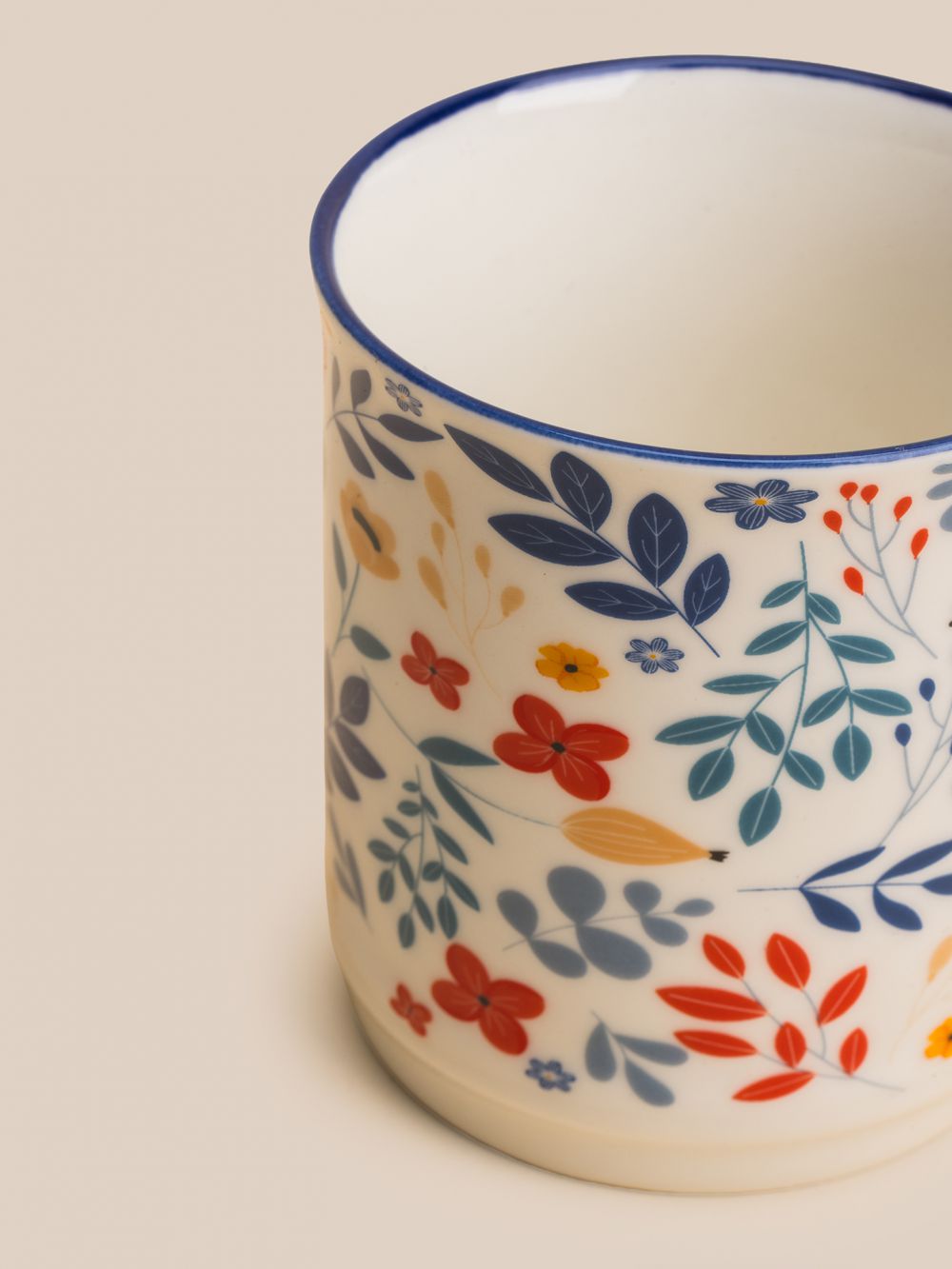 ספל שתיה חמה פרחים 340ML