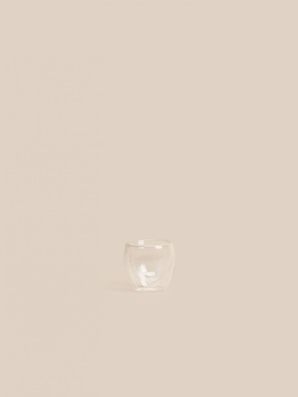 כוס שתיה חמה זכוכית דאבל חיבוק 80ML