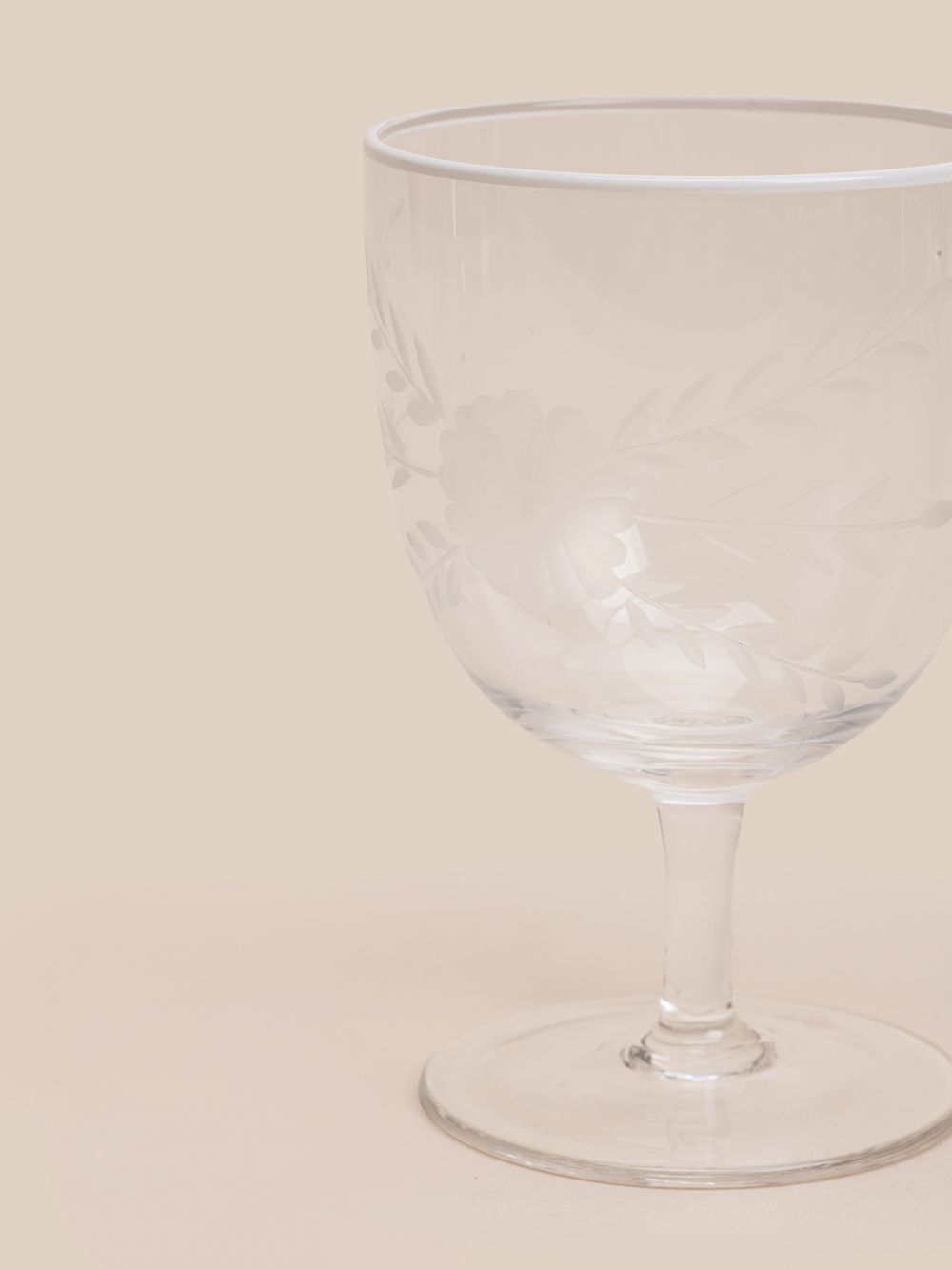 כוס יין חריטה רים לבן  500 מל