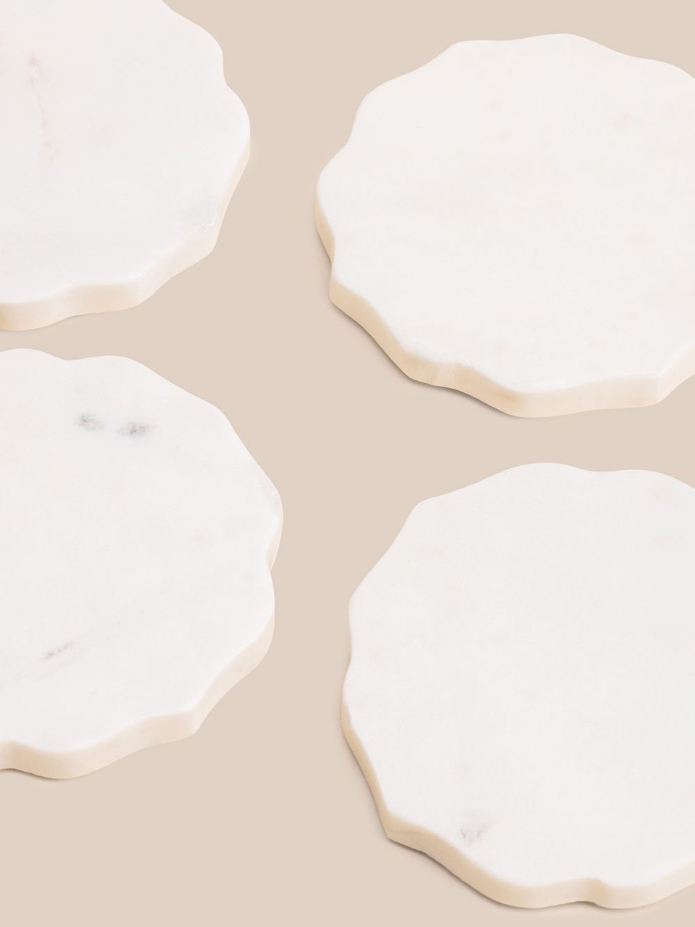 סט 4 תחתיות משיש פרח 10CM