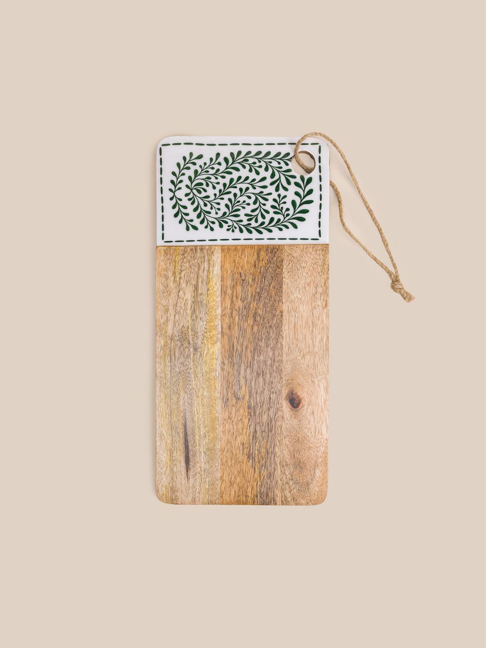 קרש עץ  עלים ירוקים 40X19X2 ס”מ