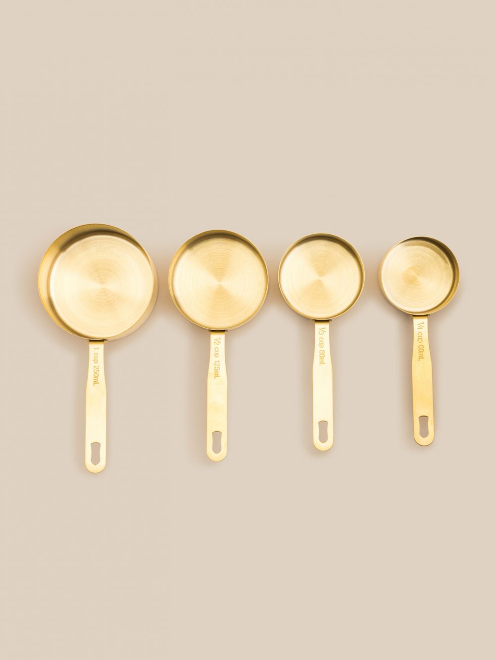 סט 4 כפות מדידה זהב