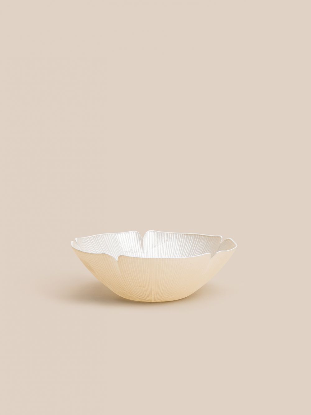 קערת מרכז שולחן זכוכית לוטוס 25CM