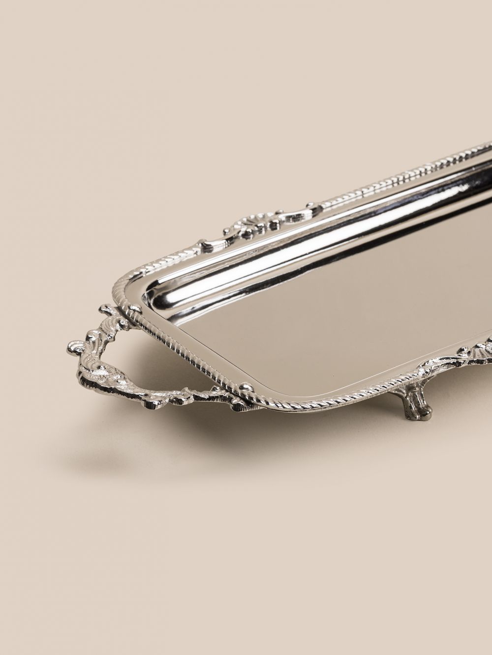 מגש נירוסטה מעוטר מלבני 38X15CM