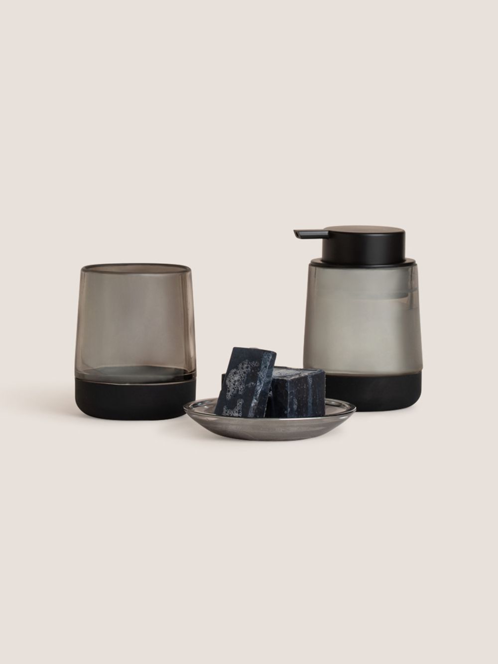 סט כלי אמבטיה מזכוכית