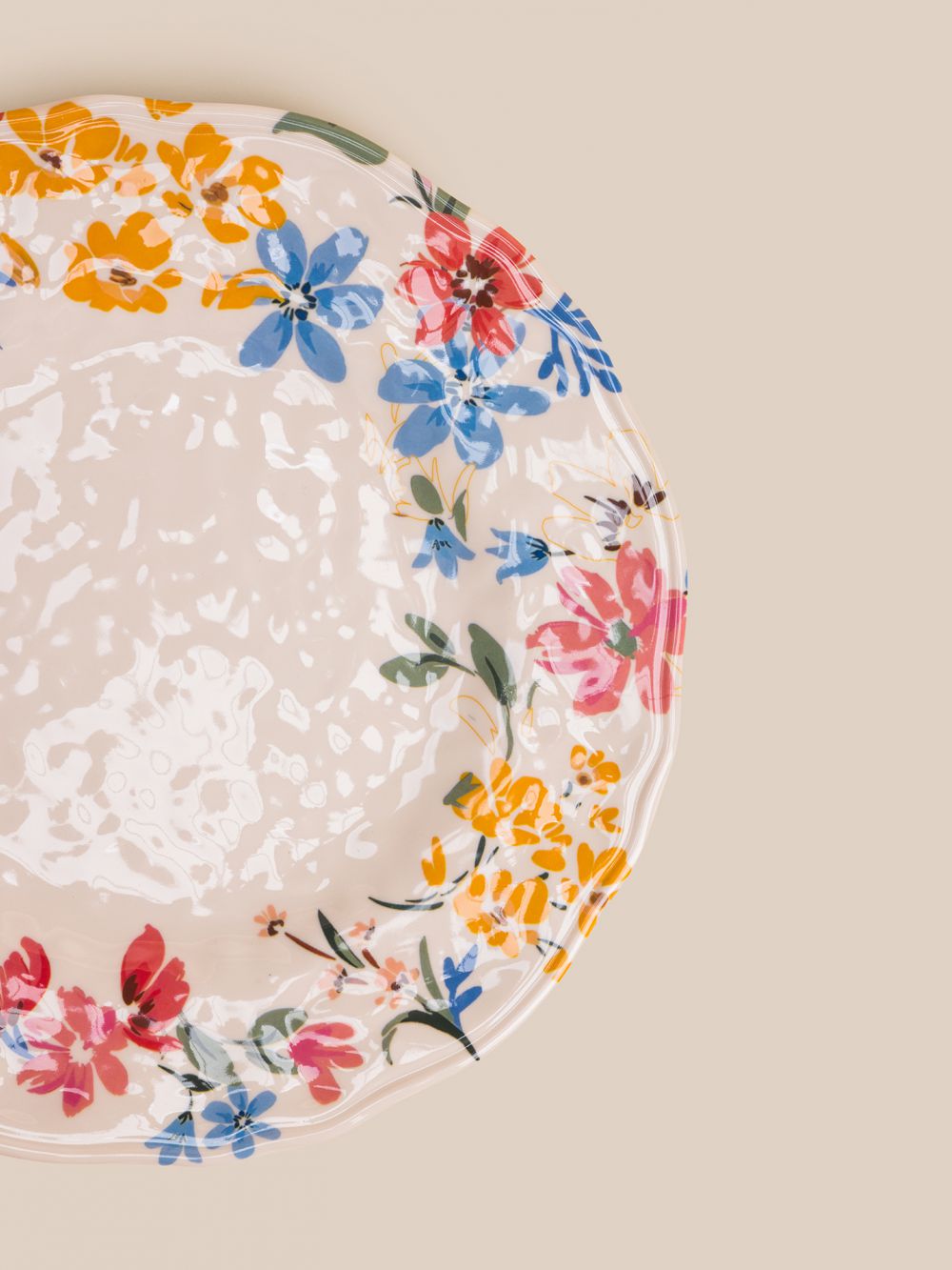 צלחת מנה ראשונה מלמין פרחונית 23.5 ס”מ