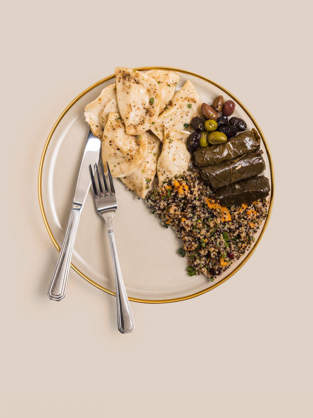 28CM צלחת מנה עיקרית זכוכית עם פס זהב