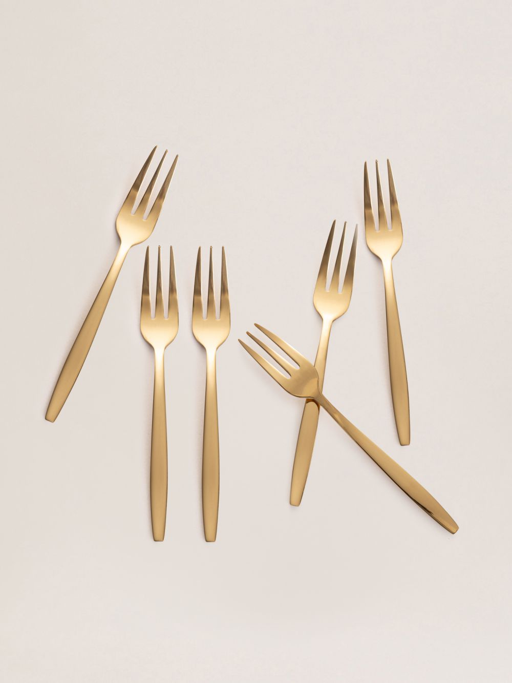 מזלג קינוח זהוב OR - סט 6 יחידות