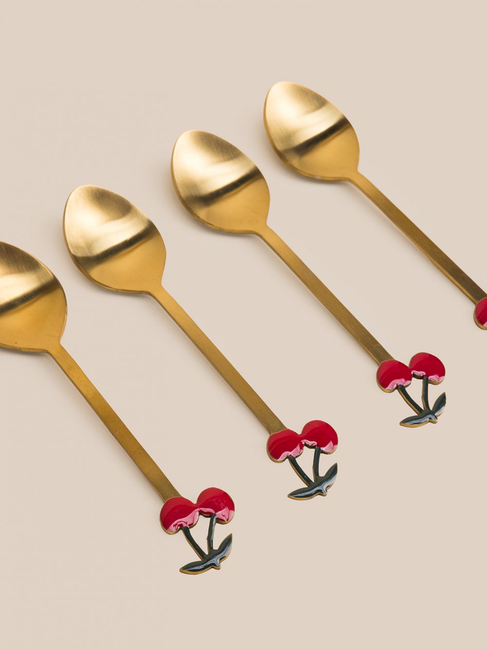 סט 4 כפיות דובדבן