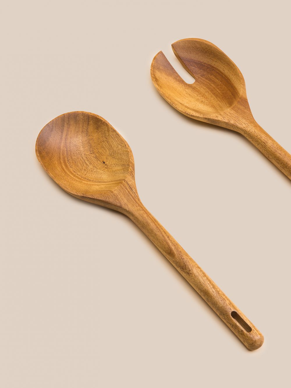 זוג כפות הגשה מעץ