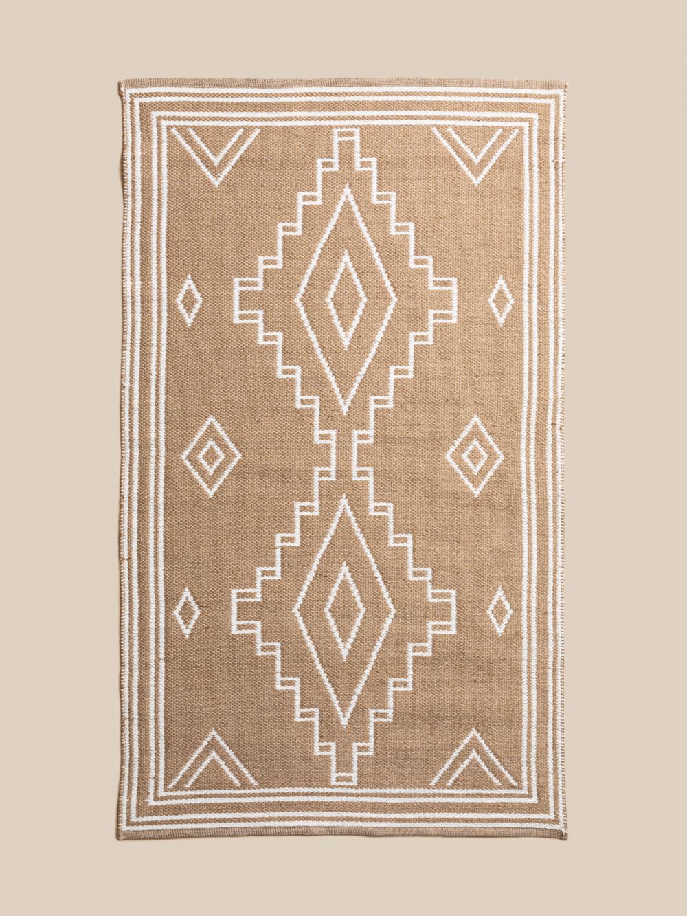 שטיח עבודת יד בגווני חום דגם לינדה 90X150 ס”מ