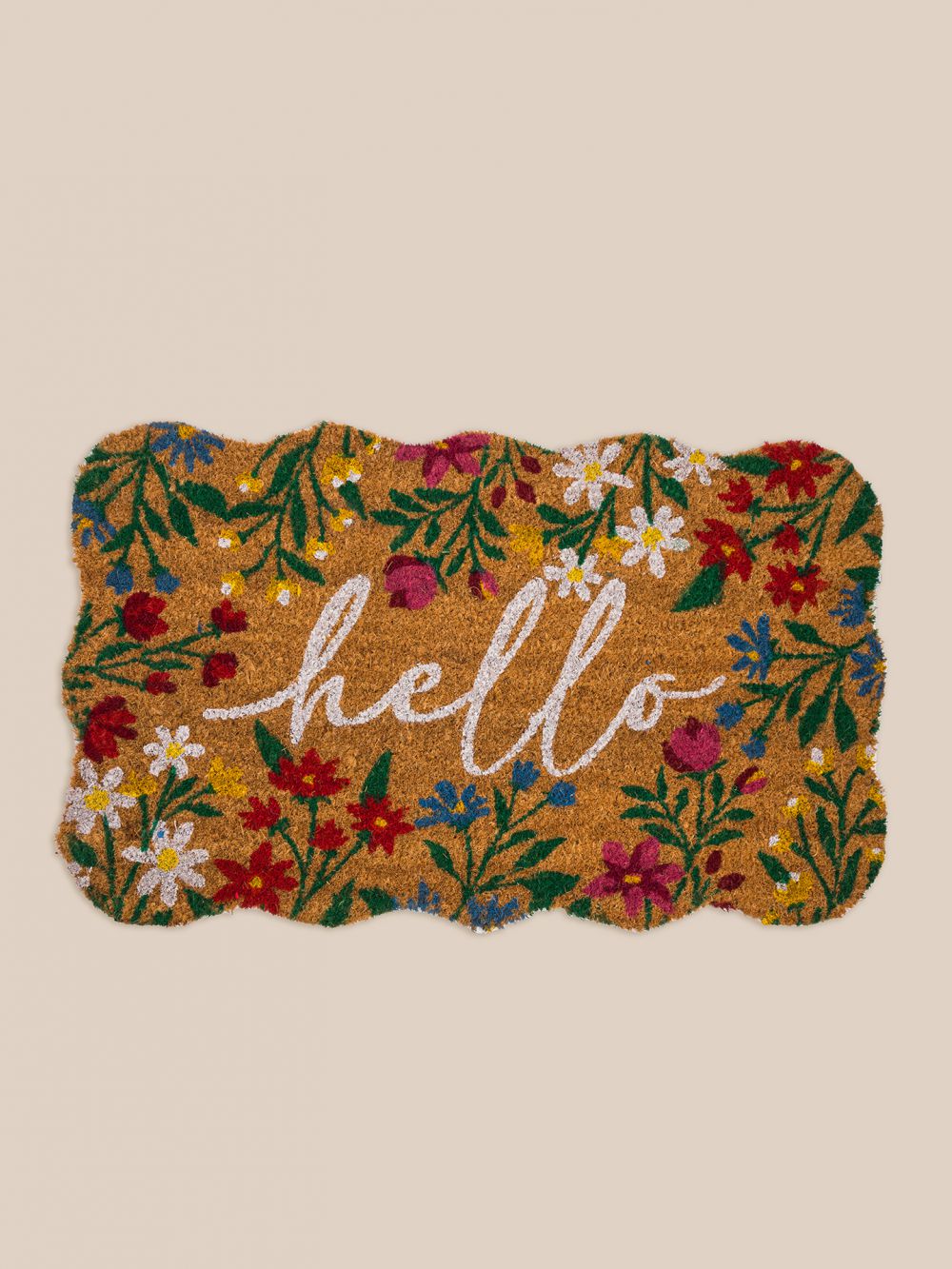 שטיח סף פרחים שלי 45X75CM