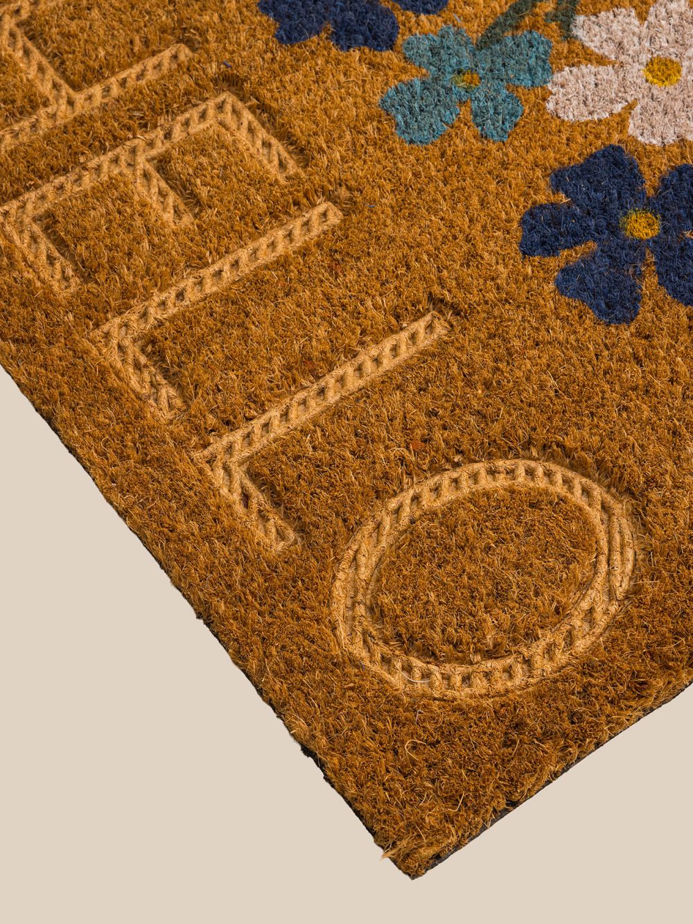 שטיח סף פרחים כחולים 45X75CM