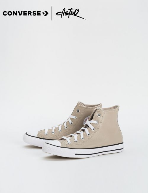 נעלי Converse מעור גבוהות בז’/ יוניסקס