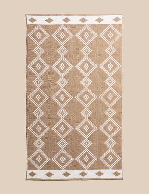 שטיח עבודת יד חום דגם אביטל