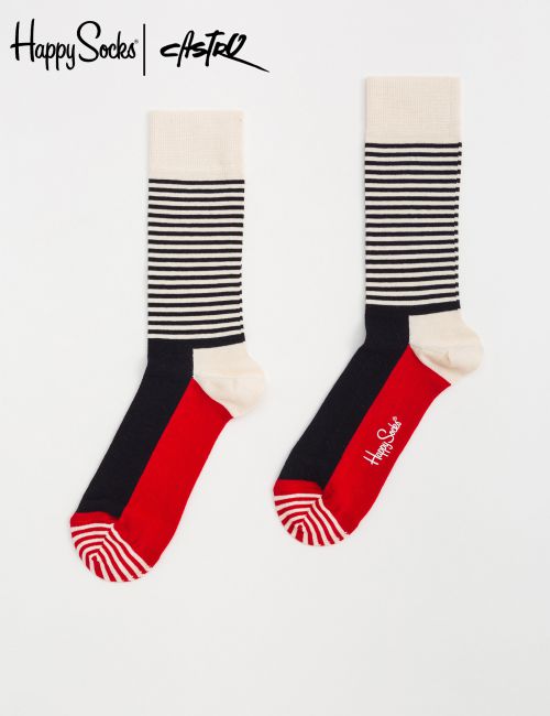 זוג גרביים בהדפס פסים Happy Socks