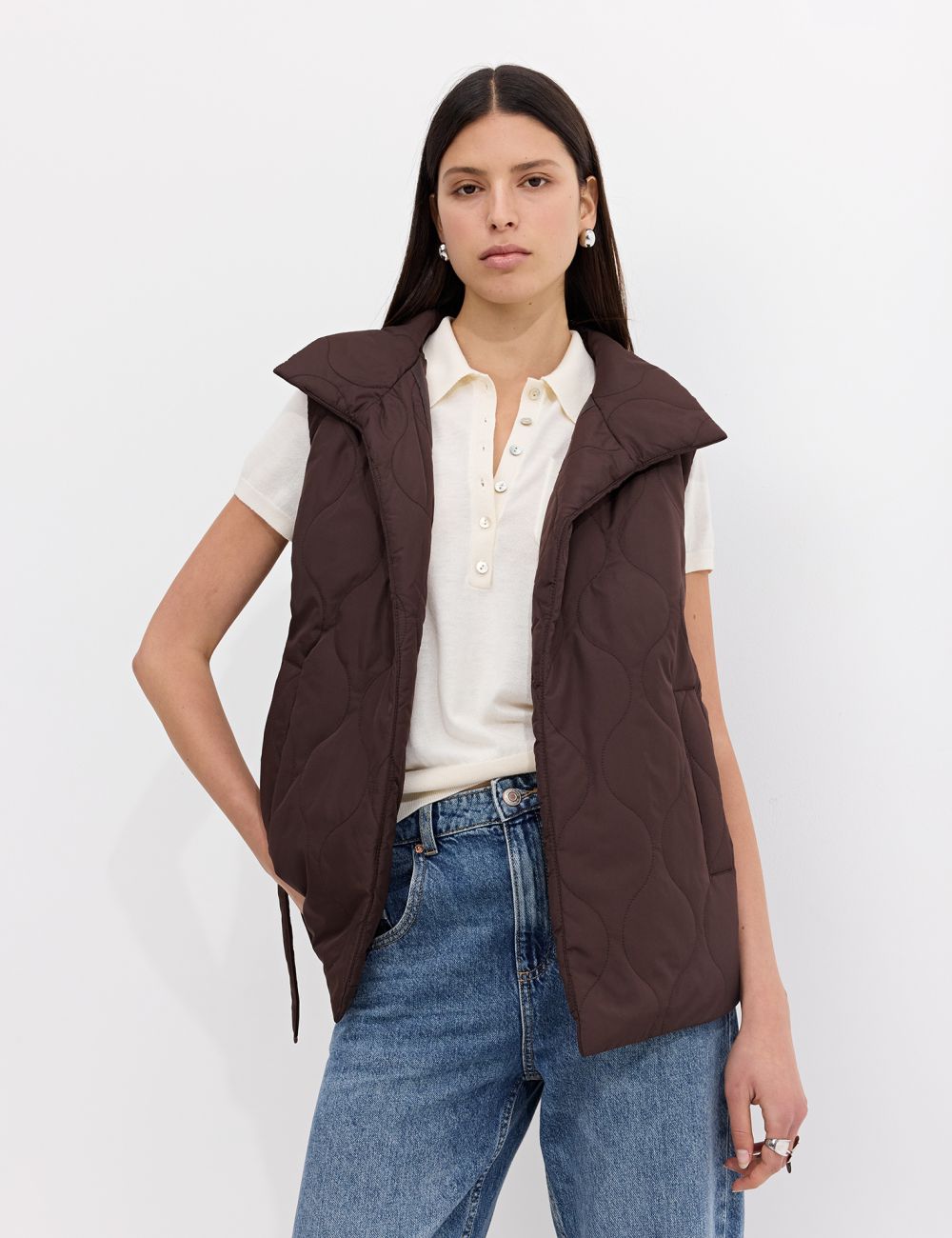 ווסט קווילט עם חגורה