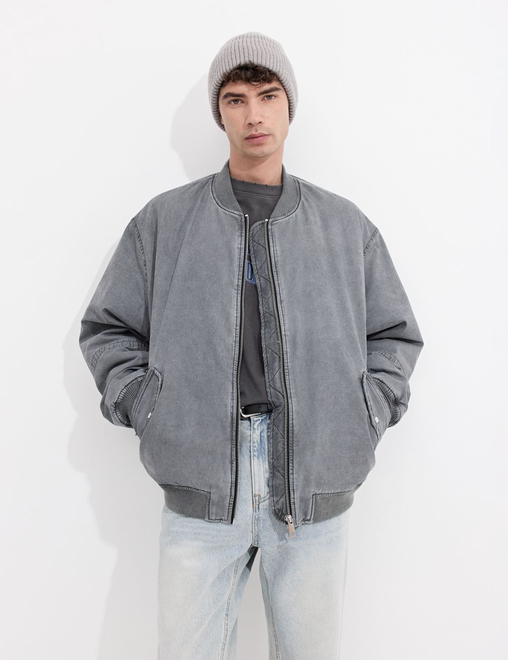 מעיל אוברסייז שטוף