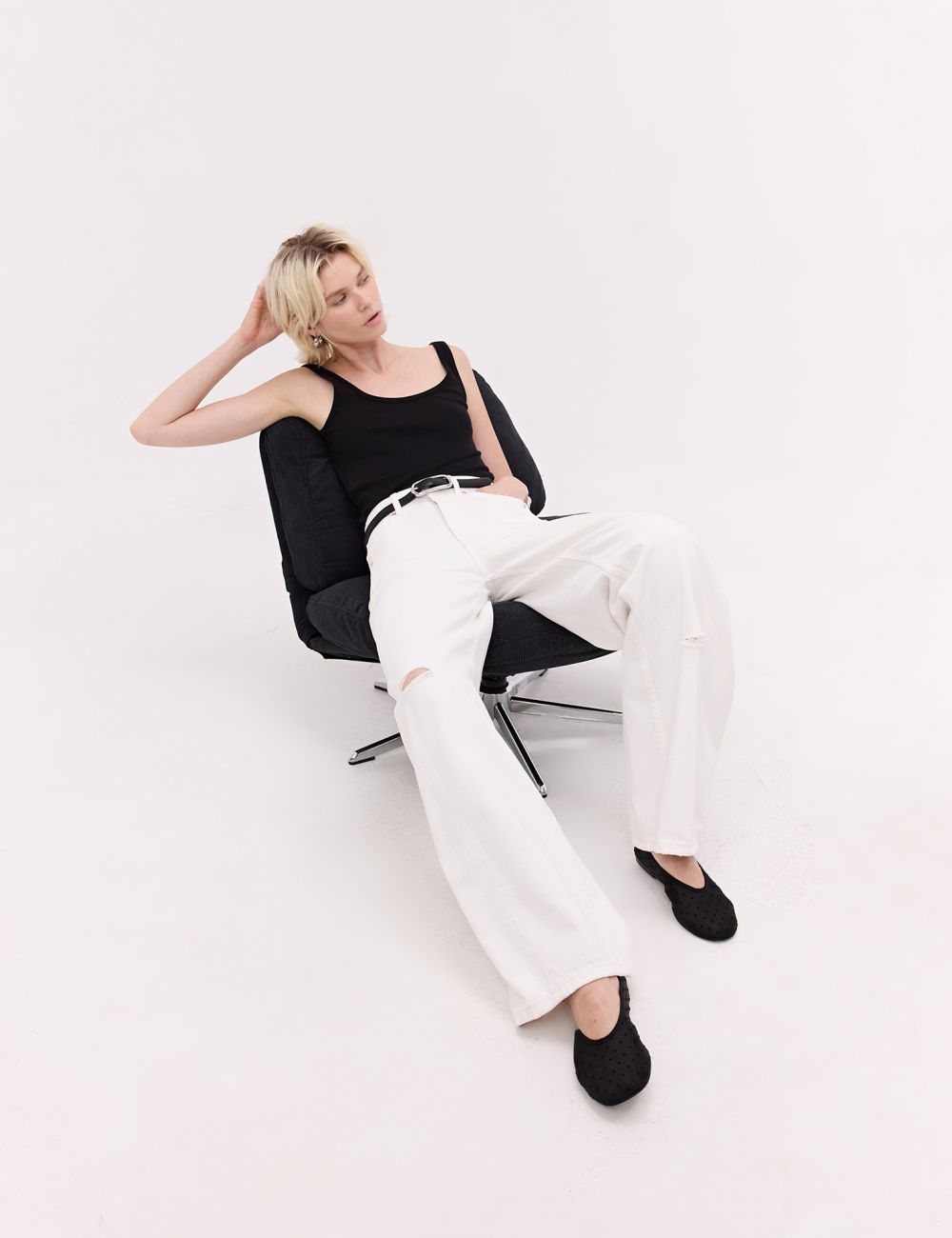 ג׳ינס MID RISE - WIDE LEG