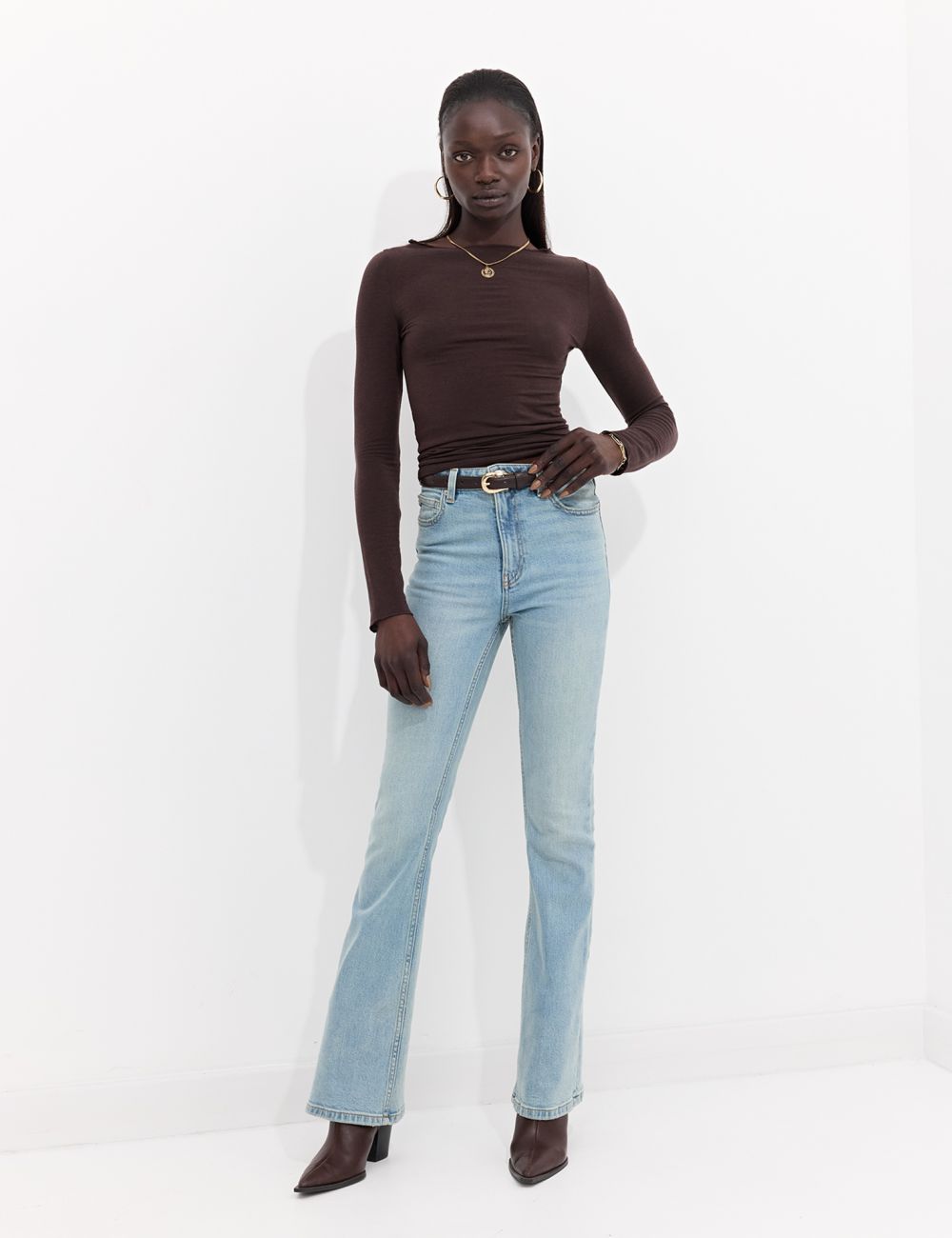 ג׳ינס בגזרה גבוהה FLARE