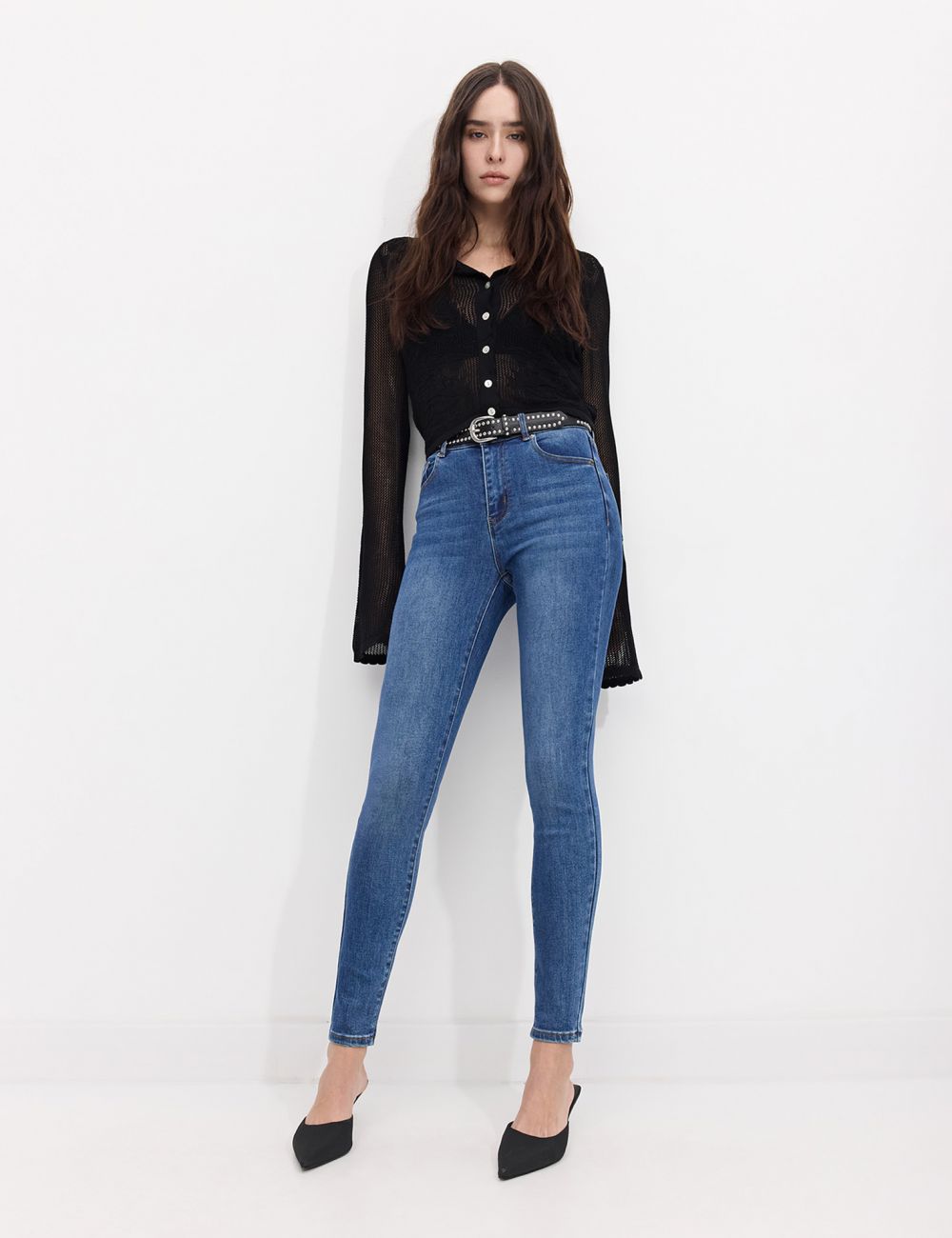 ג׳ינס SKINNY בגזרה גבוהה