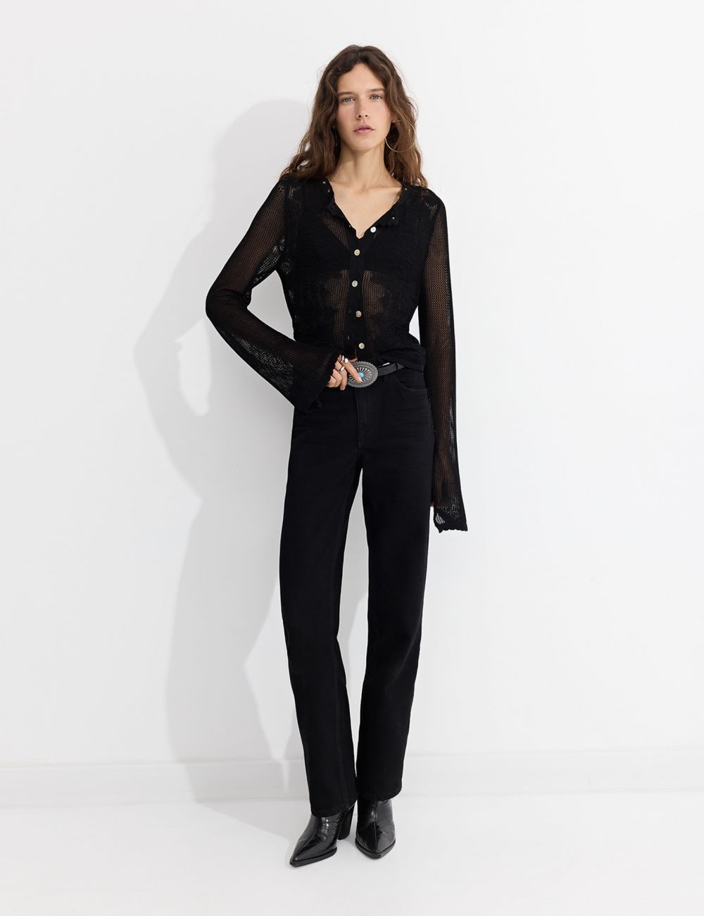 ג’ינס STRAIGHT בגזרה גבוהה