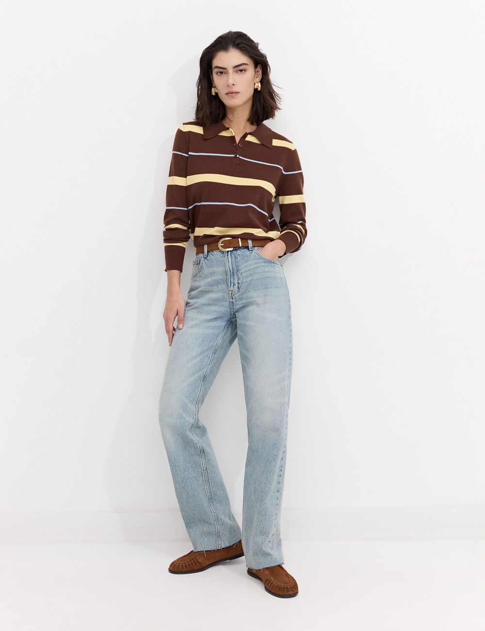 ג׳ינס Mid rise - WIDE LEG