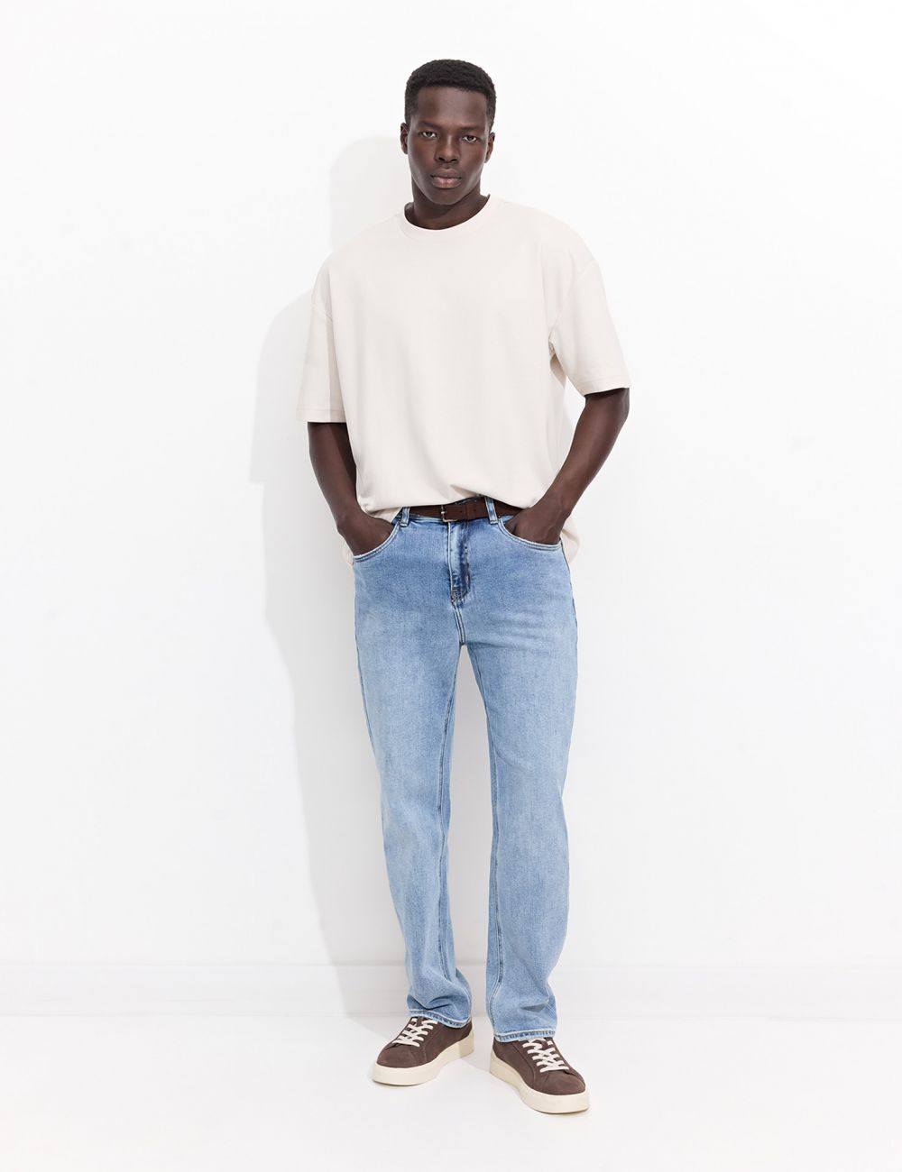 ג’ינס משופשף STRAIGHT