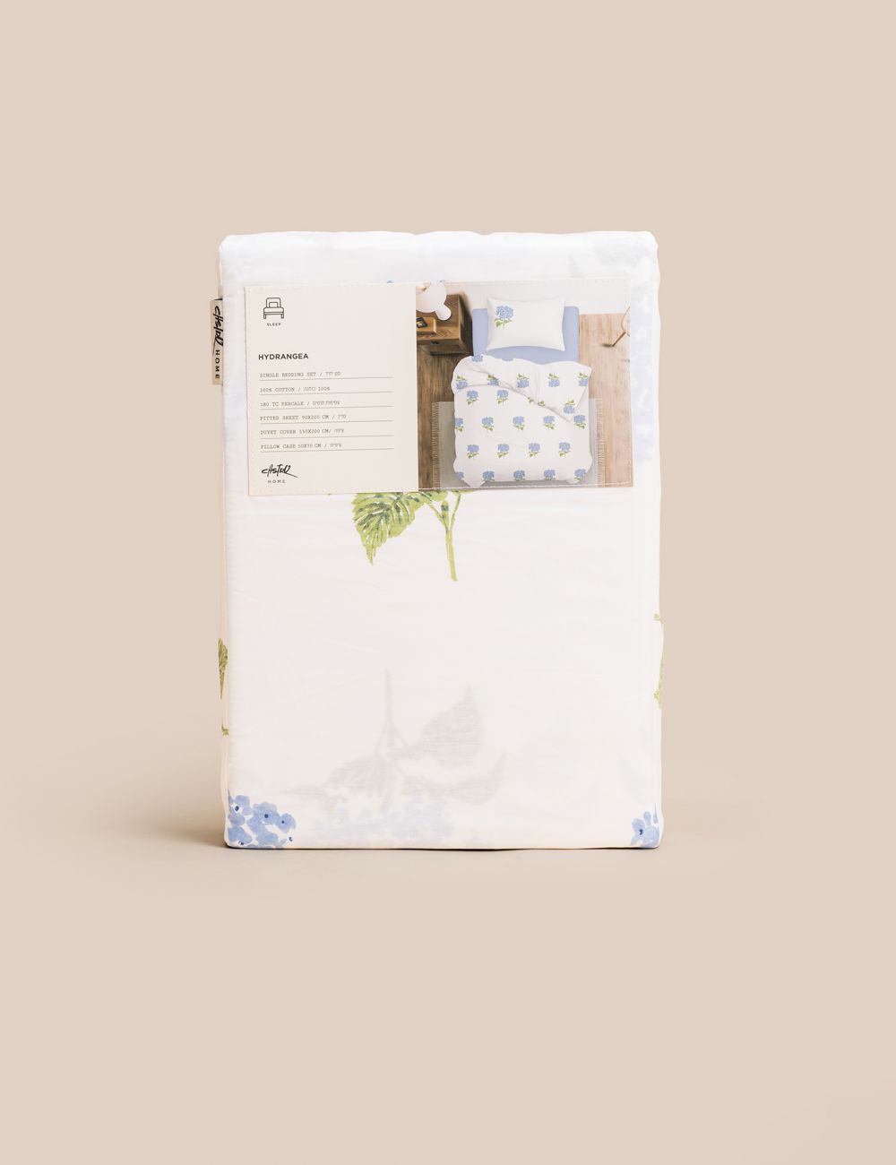 סט מצעים הורטנזיה 180x200 ס״מ 180TC