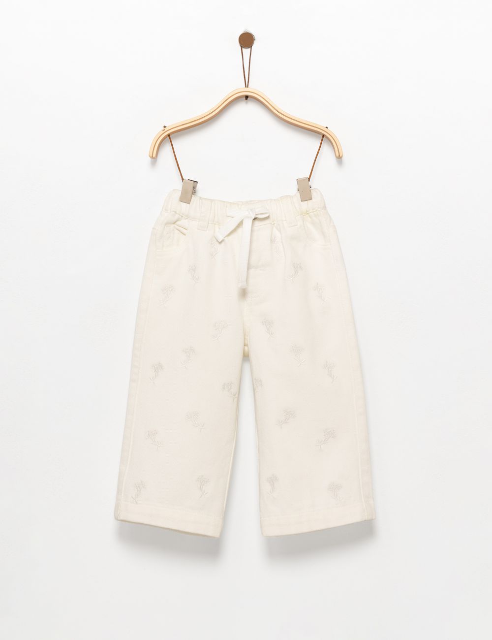 מכנסי דריל רקומים