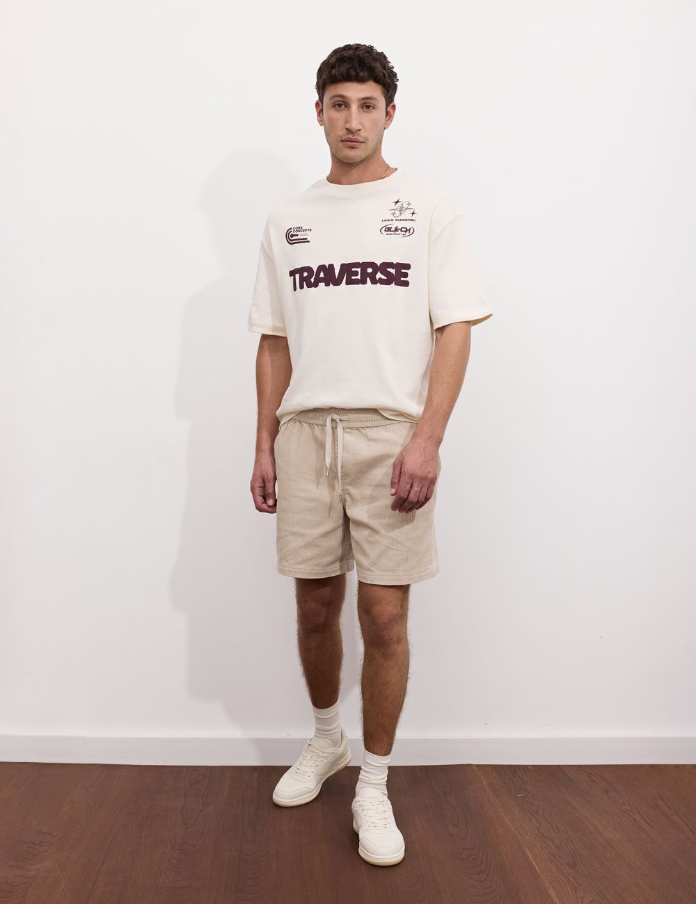 מכנסי קורדורוי עם מותן אלסטית