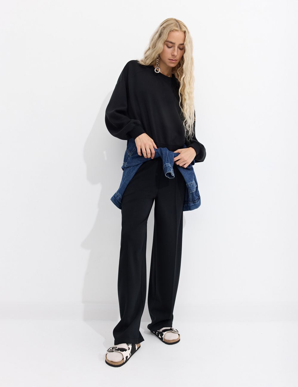 מכנסי אינטרלוק גזרת BALLOON