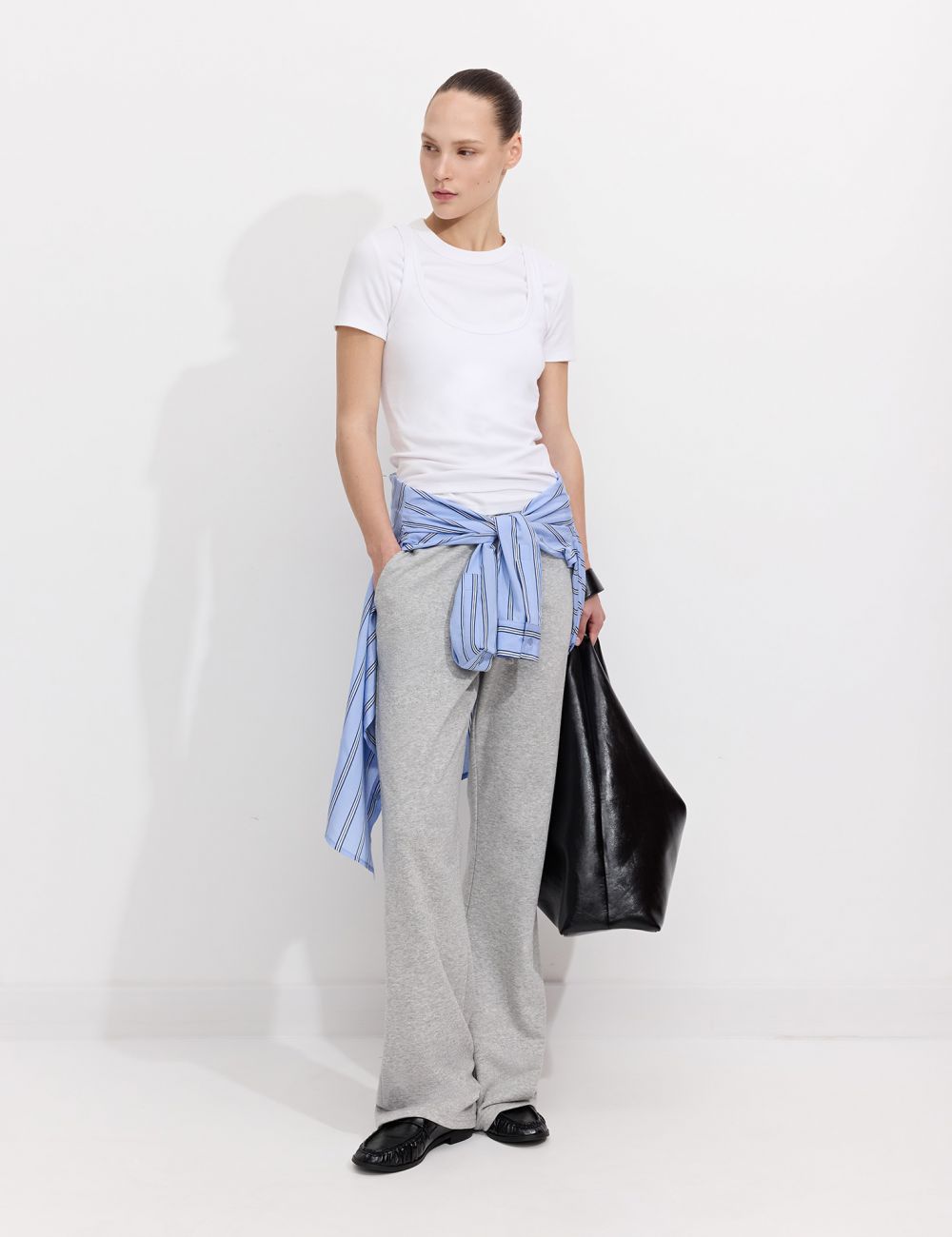 מכנסי פוטר קל גזרת FLARE