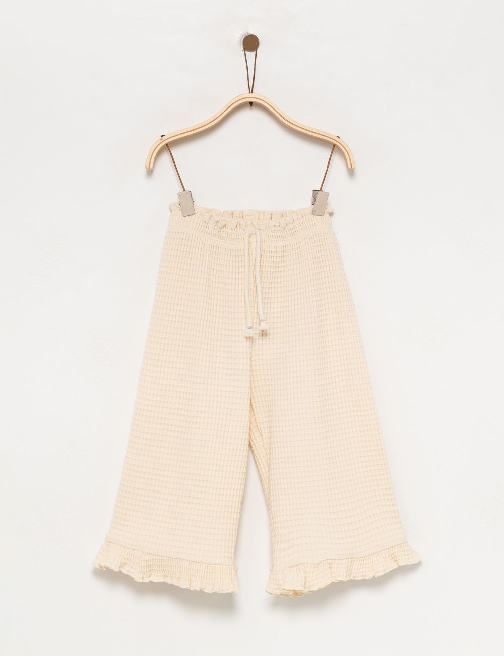 מכנסי ופל רחבים