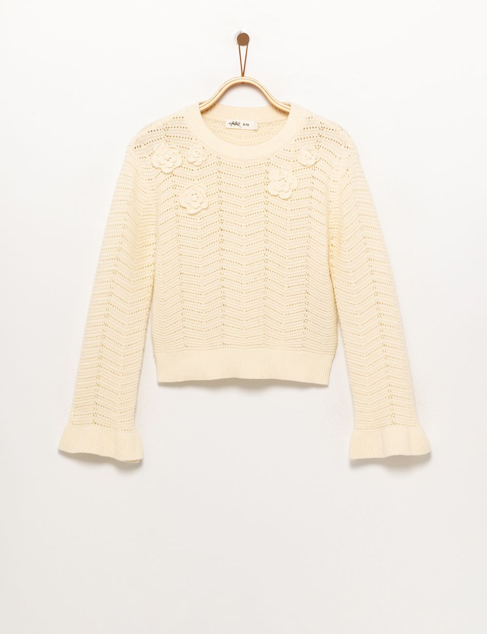 חולצת סריג מעוטרת