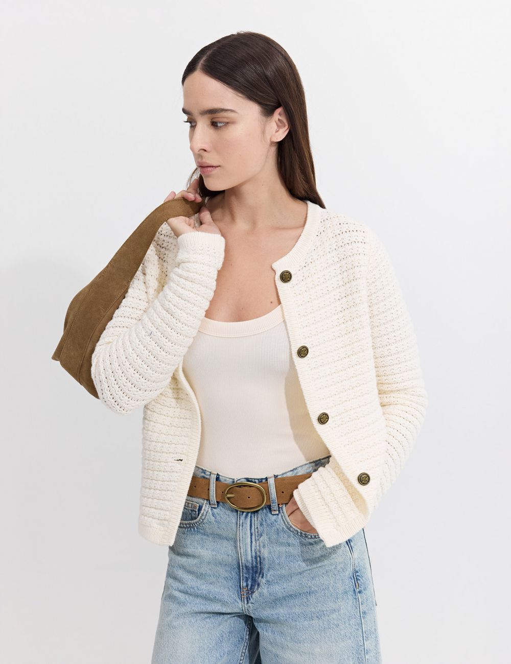 קרדיגן סריג צ׳אנקי