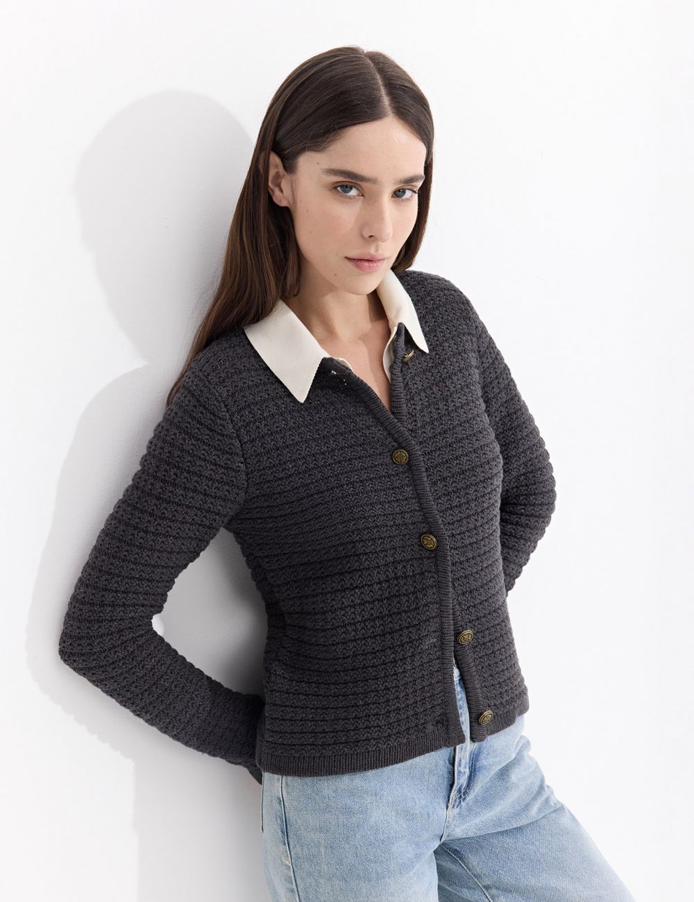 קרדיגן סריג צ׳אנקי