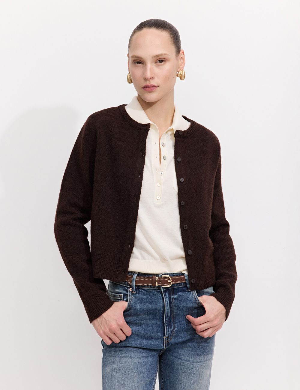 קרדיגן מבד סריג