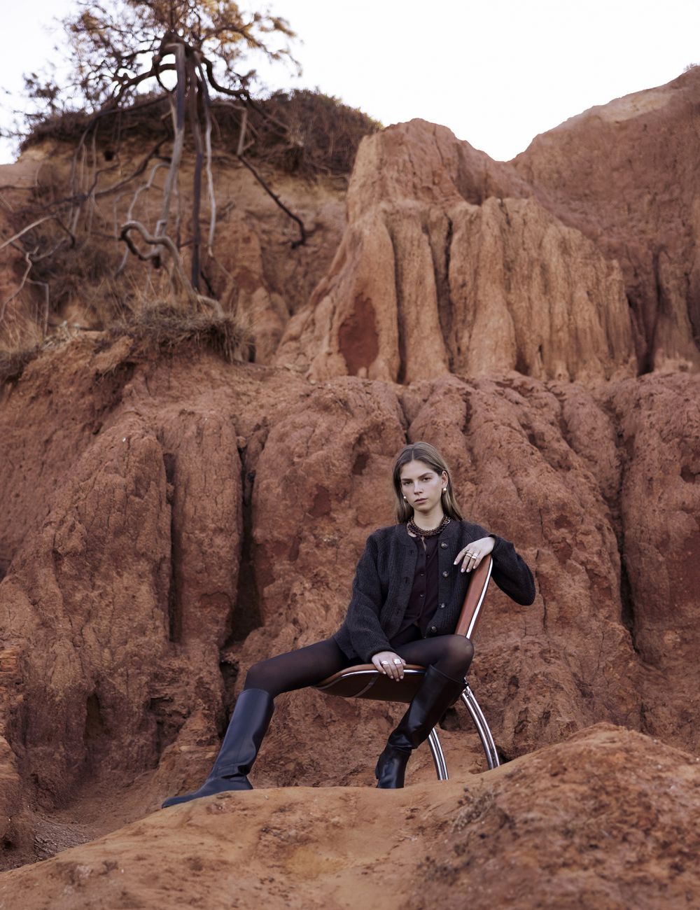 קרדיגן מבד סריג