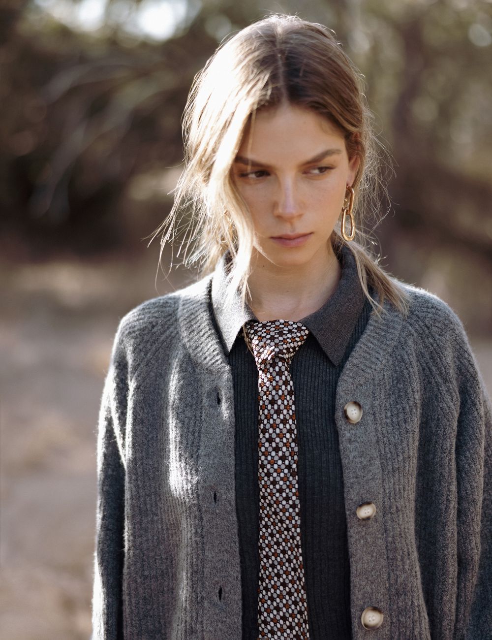 קרדיגן מבד סריג