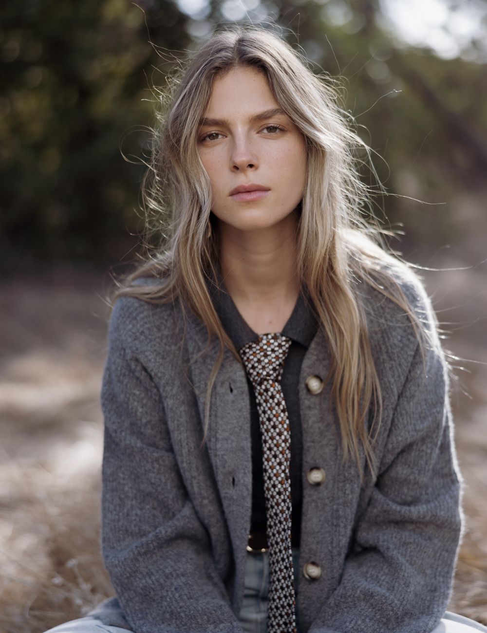 קרדיגן מבד סריג