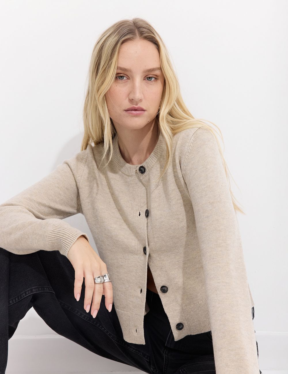 קרדיגן בסריגה הפוכה