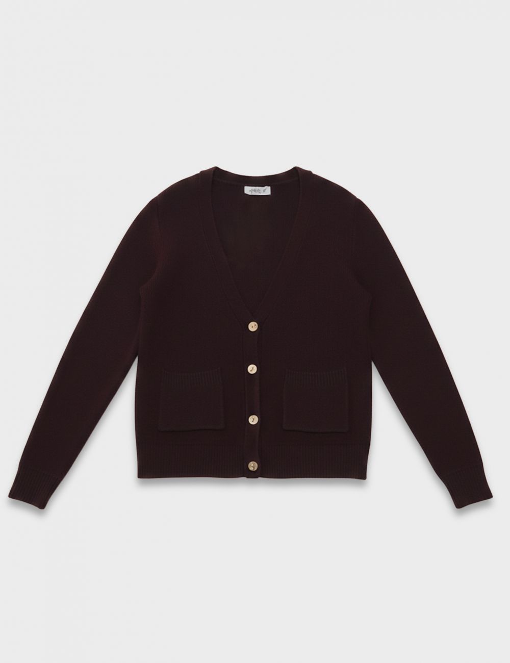 קרדיגן סרוג עם עם כפתורי זהב