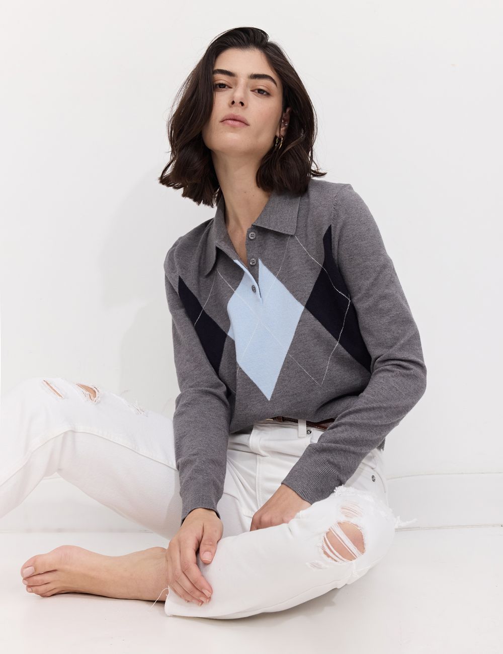 סריג פולו מעוינים