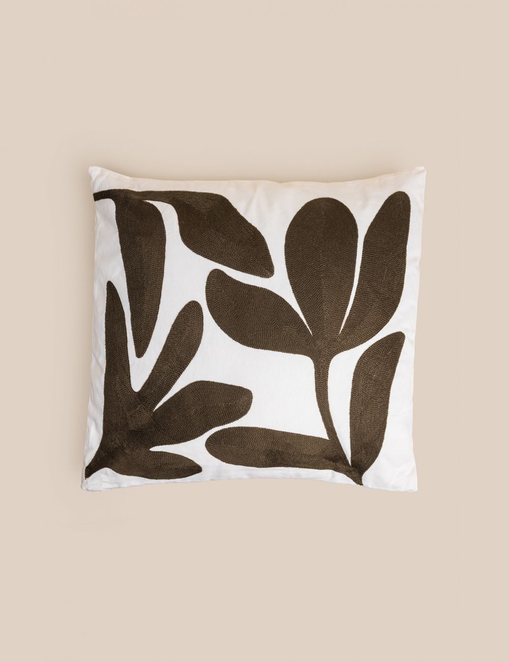 כרית נוי פרח חום 45X45CM