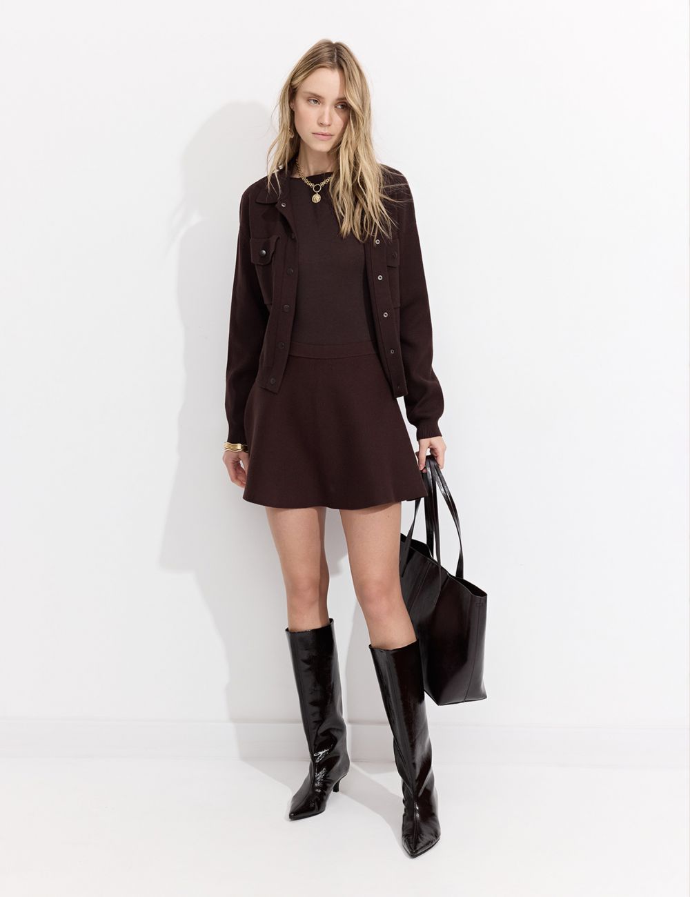 חצאית מיני סריג