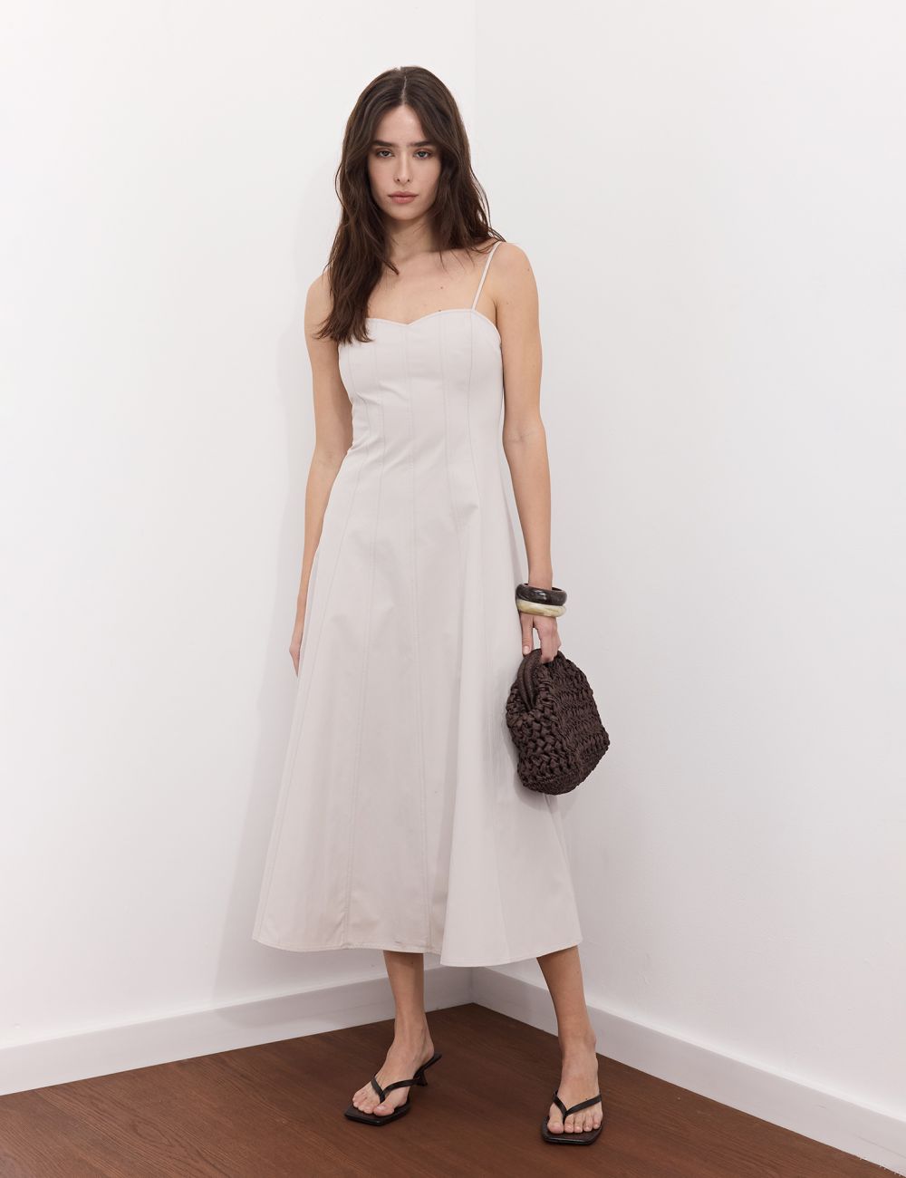 שמלת מידי פופלין