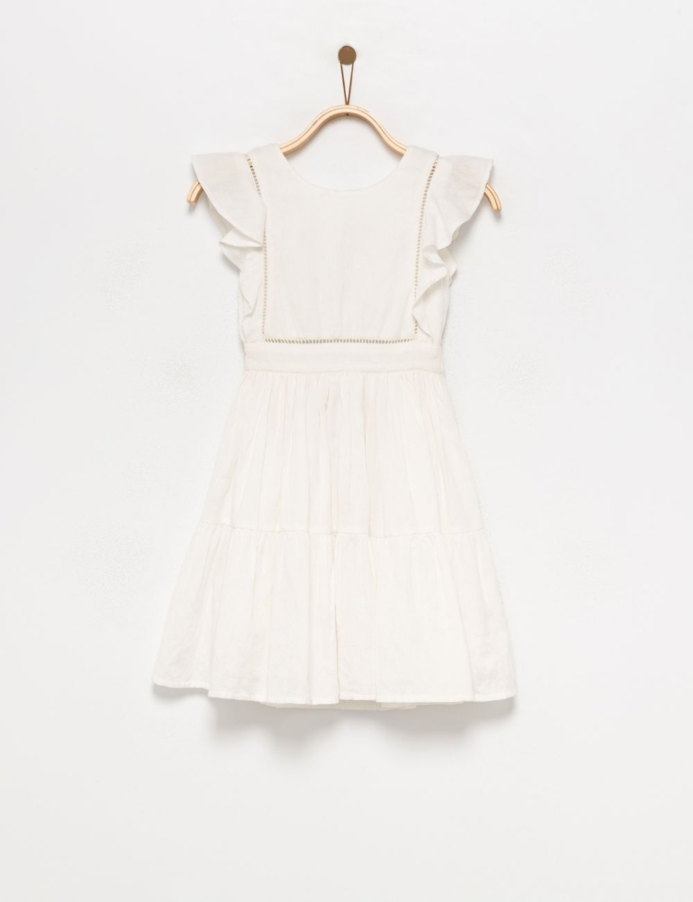 שמלה עם שרוולי וולנים