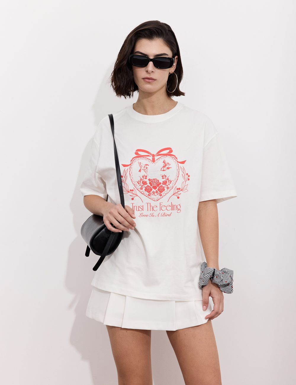 טי שירט אוברסייז עם דפוס